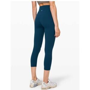 Lululemon Align Crop 21" High Waisted Leggings Night Diver Blue W6BDTS Size 2